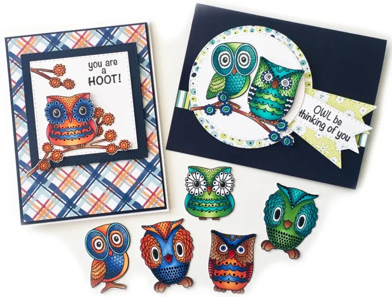 D2B Hoot Hoot Stamp and Die Set