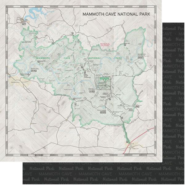 SC Mammoth Cave National Park Map and Words