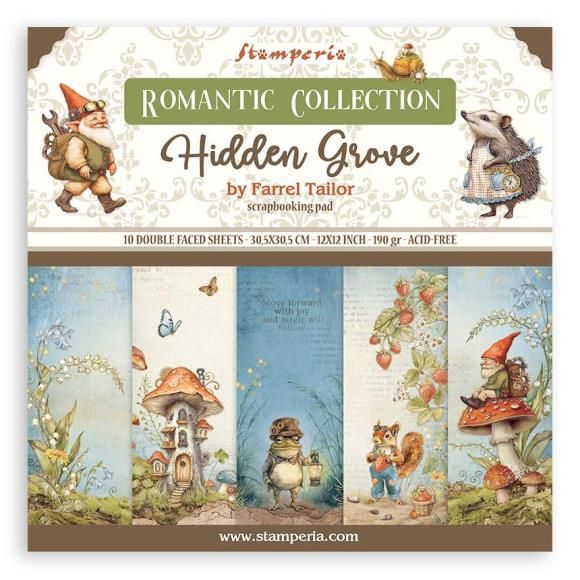 N Stamperia Scrapbooking Double-Sided Pad 12&quot; X12&quot; 10/Pkg Hidden Grove