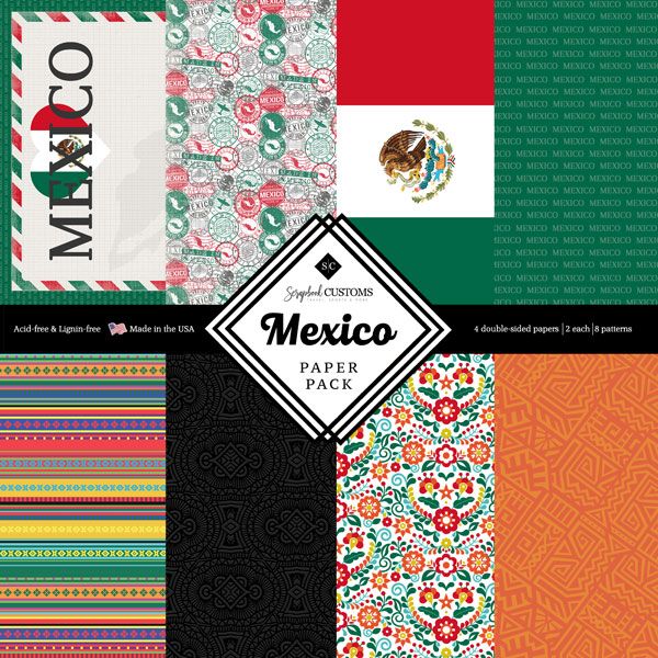 SC Mexico Paper Pack 12x12 DS - 12x12 double-sided pack.