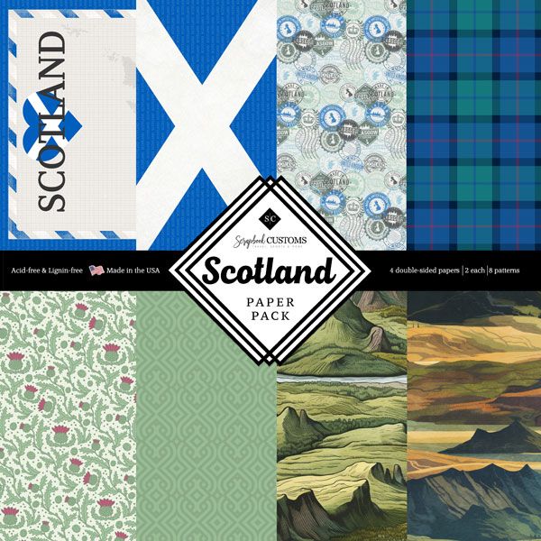 SC Scotland Paper Pack 12x12 DS - 12x12 double-sided pack