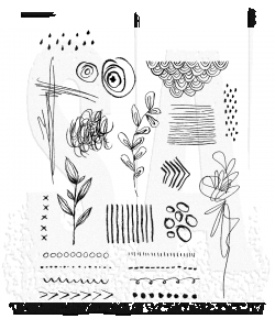 SA Tim Holtz Cling Stamps Mini Media Marks