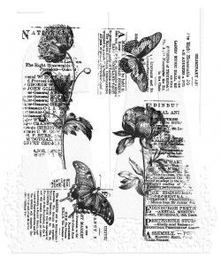SA Tim Holtz Cling Stamps Botanic Collage