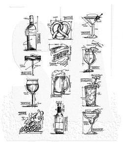 SA Tim Holtz Cling Stamps Cling Mount Stamps Mini Blueprints 10