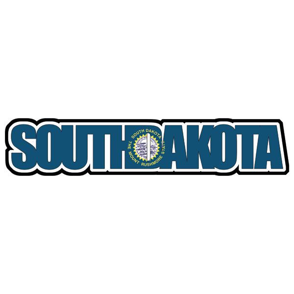 SC South Dakota Flag Word - Laser