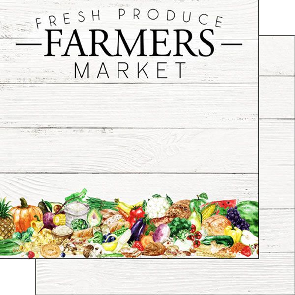 SC Farmer&#39;s Market Watercolor Double Sided Paper