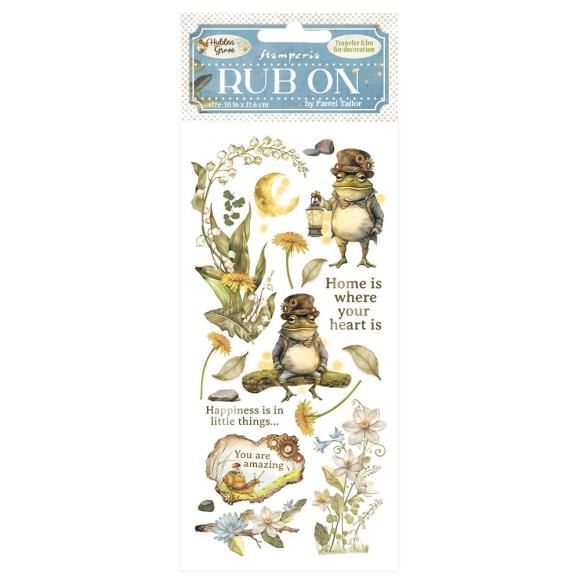 N Stamperia Rub-On 4&quot; X8.5&quot; Hidden Grove Mr Frog