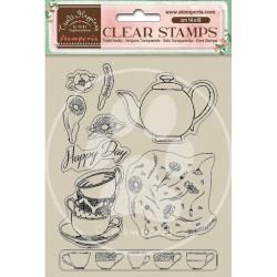 N Stamperia Clear Stamps Create Happiness Welcome Home Cups