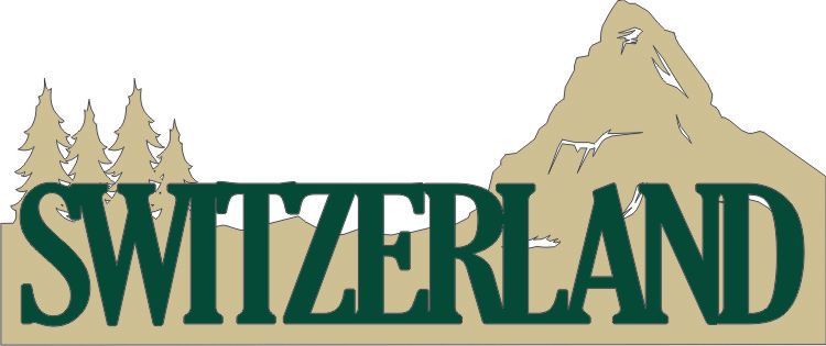 PP Switzerland Dark Green On Beige
