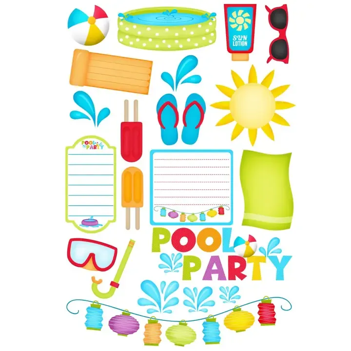 F SSC Pool Party Scrapbook Embellishments
