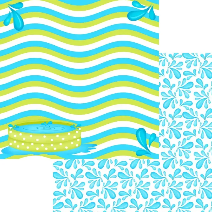 F SSC Pool Party Pop Up Pool 12&quot; X12&quot; Paper