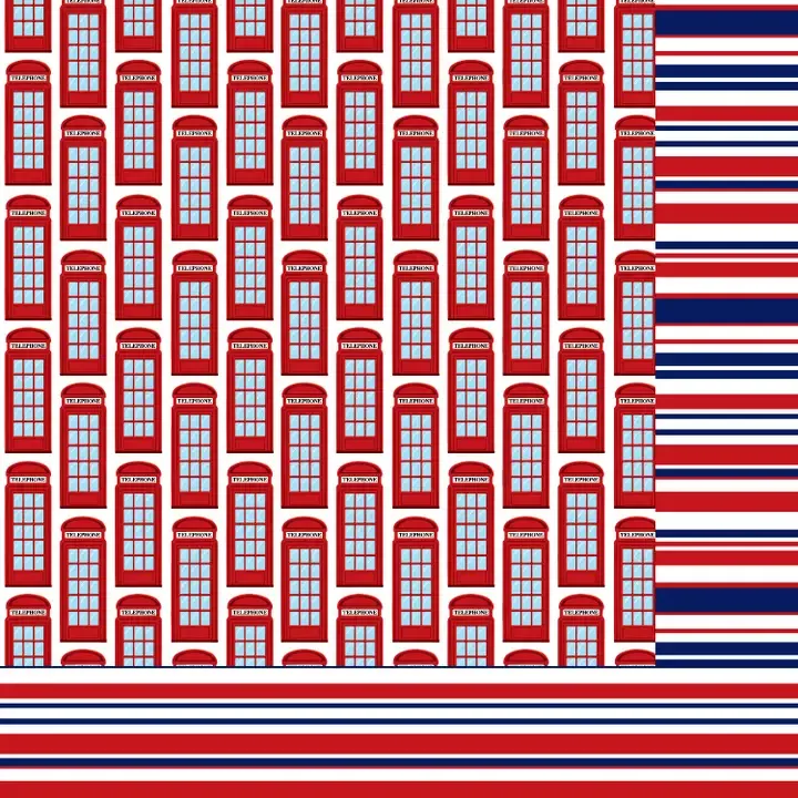 F SSC Jolly Ole London Phone Booth 12&quot; X12&quot; Paper