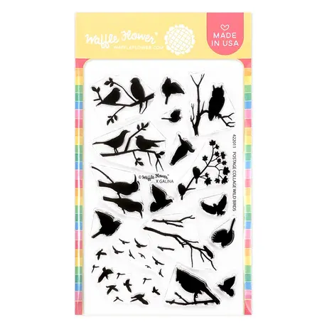 WF Postage Collage Wild Birds Stamp Set