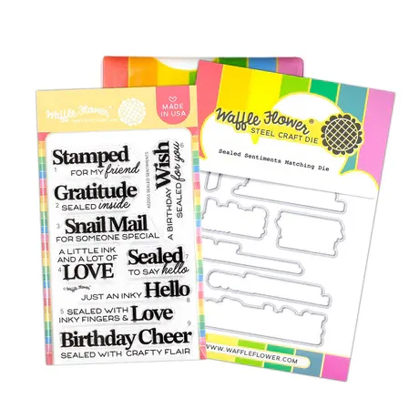 WF Sealed Sentiments Stamp &amp; Die Combo