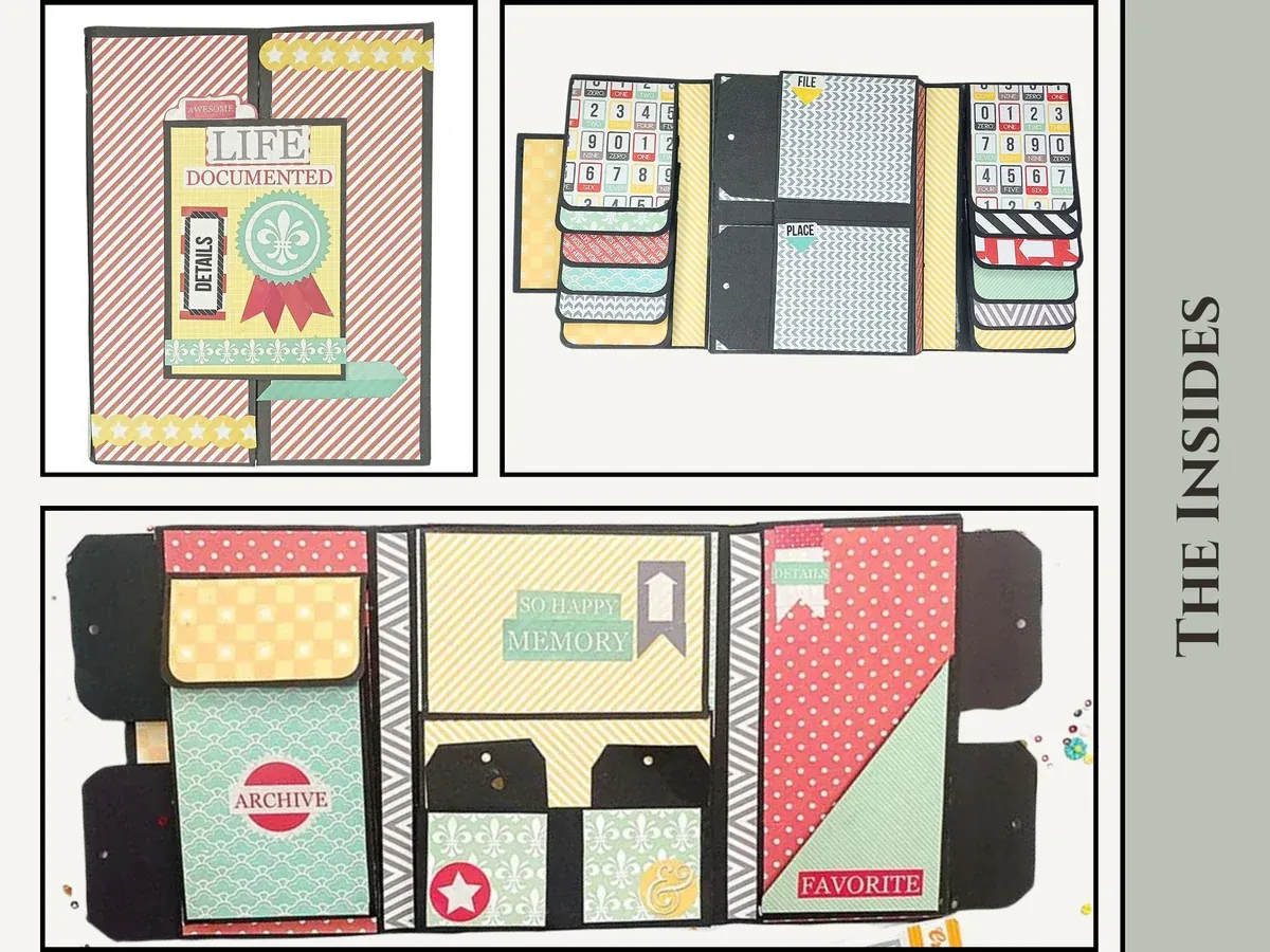 EC CrafTreat Scrapbook Blanks Gate Fold Folio Black