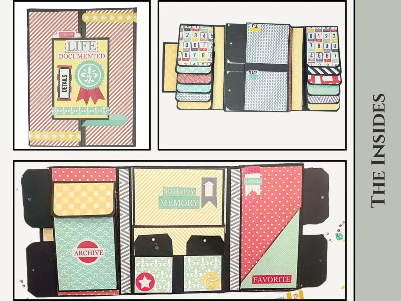 EC CrafTreat Scrapbook Blanks Gate Fold Folio Black