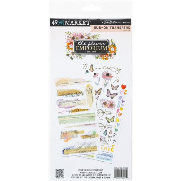N 49 And Market Rub-On Transfer Set Essentials The Flower Emporium