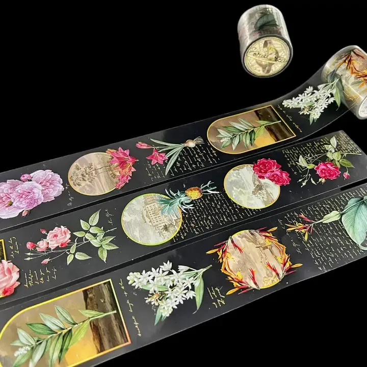 F CoraCreaCrafts Floral Nostalgia Transparent Tape