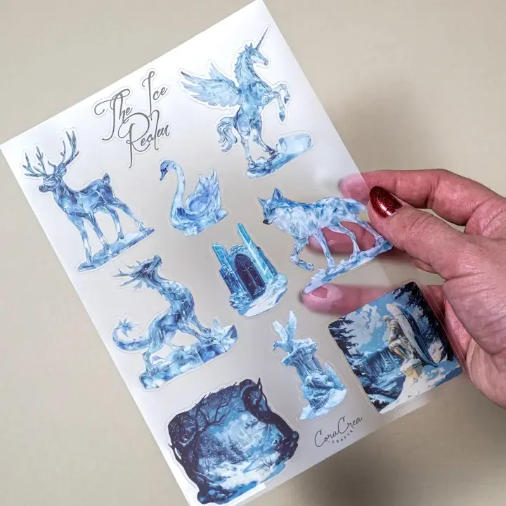 F CoraCreaCrafts The Ice Realm Sticker Sheet