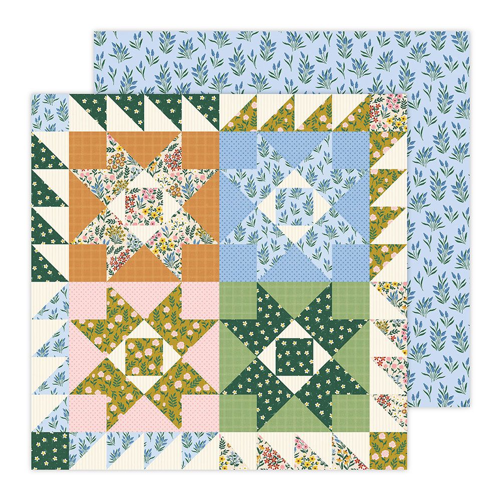 N Maggie Holmes - Pretty Picnic Collection - 12 x 12 Double Sided Paper - 12