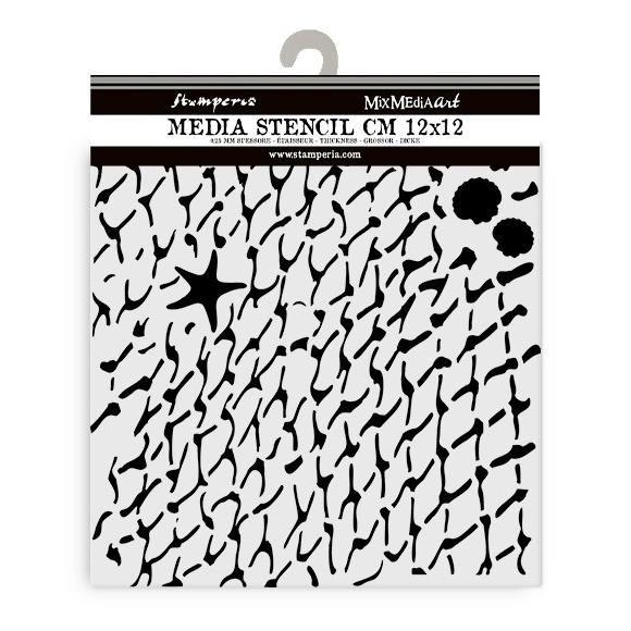 N Stamperia Stencil 4.72&quot;x4.72&quot; Silent Sea Net