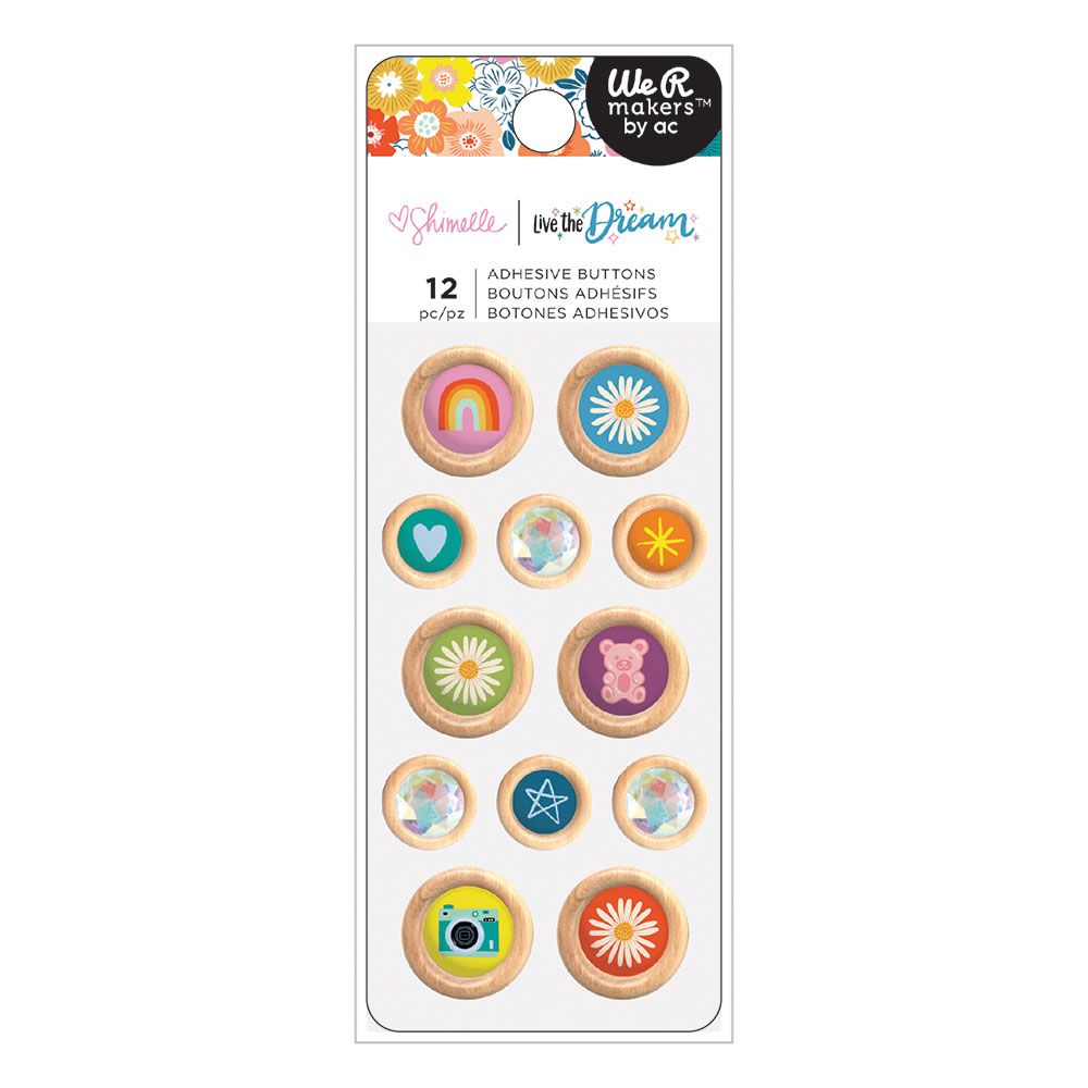 N Shimelle Laine - Live The Dream Collection - Adhesive Buttons