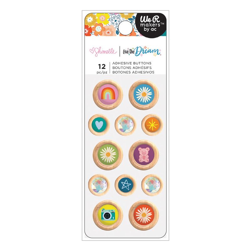 N Shimelle Laine - Live The Dream Collection - Adhesive Buttons