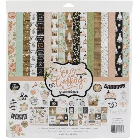 N Echo Park Collection Kit 12&quot; X12&quot; Our Wedding