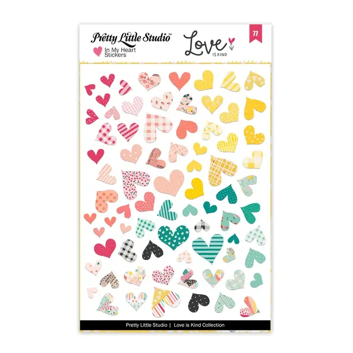 F Pretty Little Studio Love is Kind Heart Stickers In My Heart