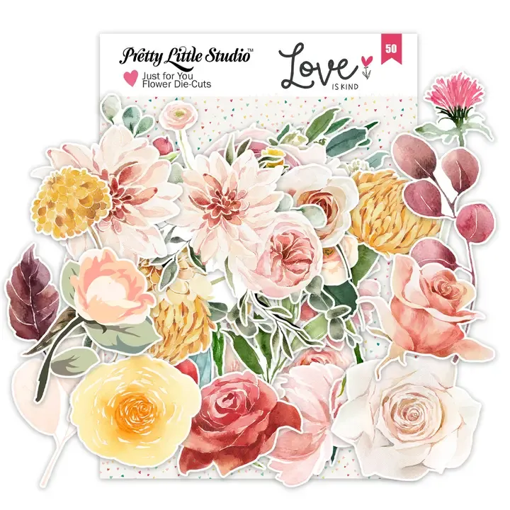 F Pretty Little Studio Love is Kind Flowers Ephemera Just For You