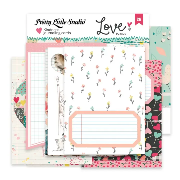 F Pretty Little Studio Love is kind 3x4 Friendship Pocket Cards Kindness