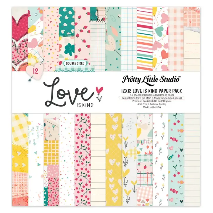 F Pretty Little Studio Love is Kind 12x12 Double-Sided Paper Pack
