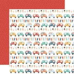 Summer Break Double-Sided Cardstock 12&quot;X12&quot; Ice Cream Truck Stop