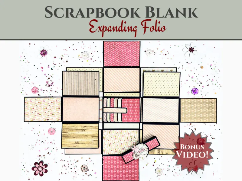 EC CrafTreat Scrapbook Blanks - Expanding Folio - Black Color