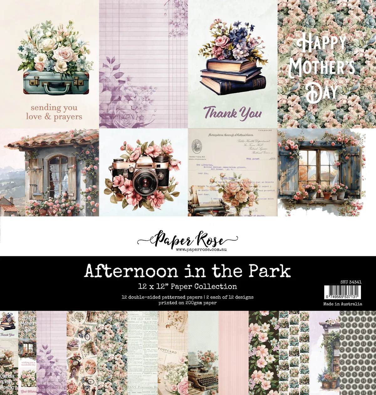 Afternoon in the Park 12x12 Paper Collection