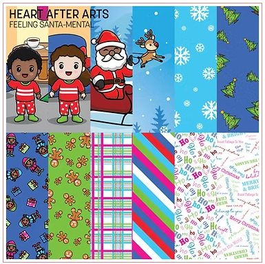 Heart After Arts Feeling Santa-Mental 12x12 Paper Pack