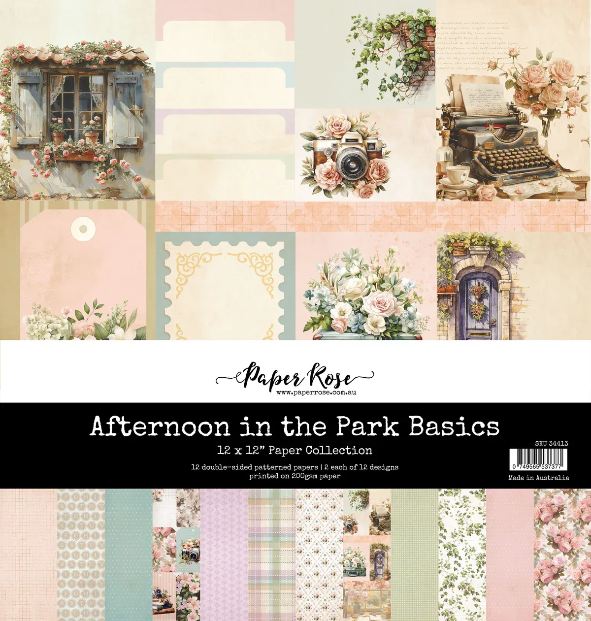 Afternoon in the Park Basics 12x12 Paper Collection