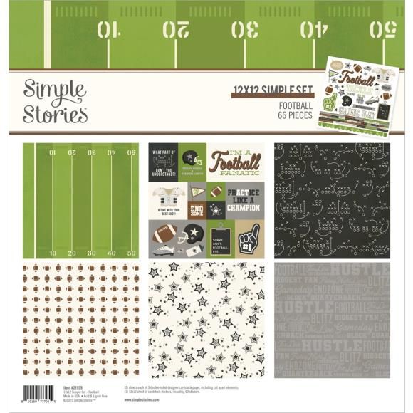 N Simple Stories Collection Kit 12&quot; X12&quot; Football
