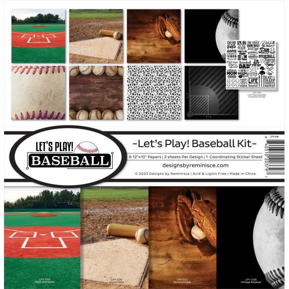 N Reminisce Collection Kit 12&quot; X12&quot; Let&#39;s Play Baseball
