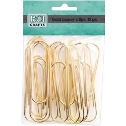 N BCI Crafts Jumbo Paper Clips 12/Pkg Gold