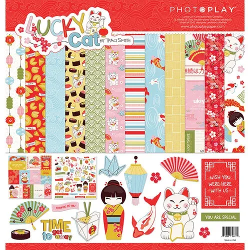 PhP Lucky Cat 12&quot; X12&quot; Collextion Pack