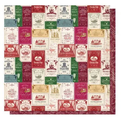 PhP Vinyard Fine Wine 12&quot; X12&quot; Paper