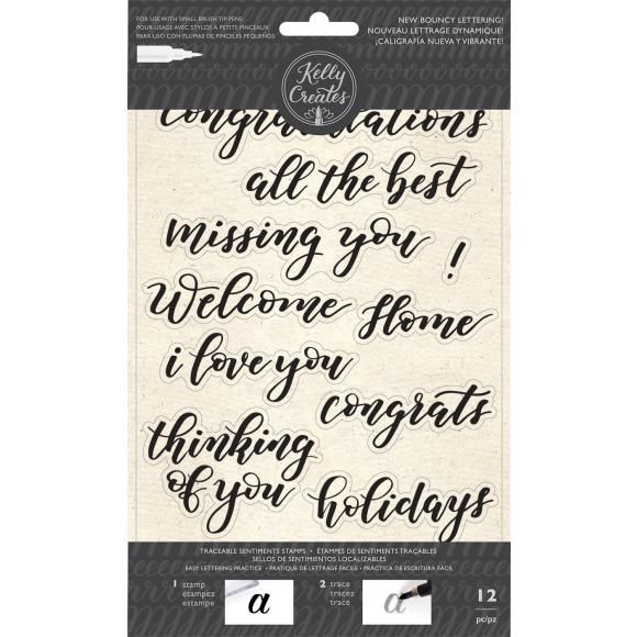 N Kelly Creates Acrylic Traceable Stamps Bouncy Sentiments