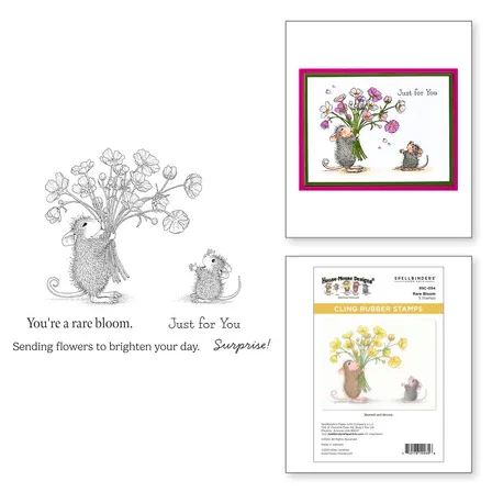 SB Rare Bloom Cling Rubber Stamp Set From The House-Mouse Rare Bloom Collection