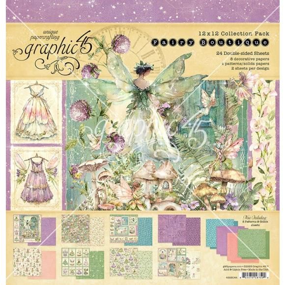N Graphic 45 Collection Pack 12&quot;X12&quot; Fairy Boutique