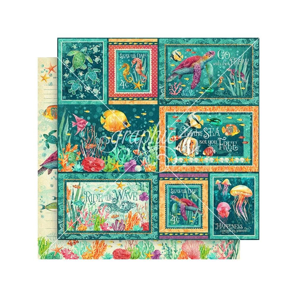 N Graphic 45 Seas The Day Double-Sided Cardstock 12&quot;X12&quot; Go with the Flow