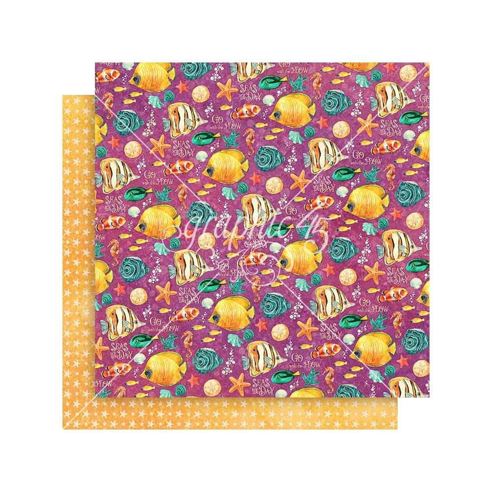 N Graphic 45 Seas The Day Double-Sided Cardstock 12&quot;X12&quot; Great Catch