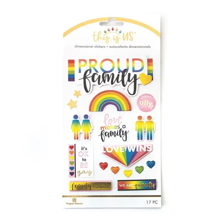 F Paper House Proud Family Dimensional Stickers