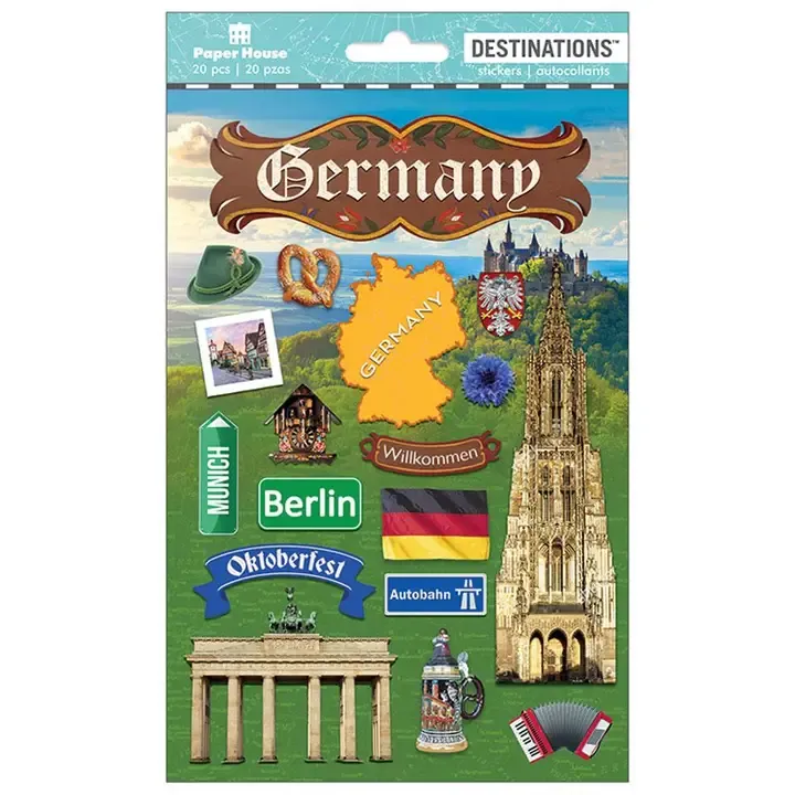 F Paper House Germany Dimensional Stickers