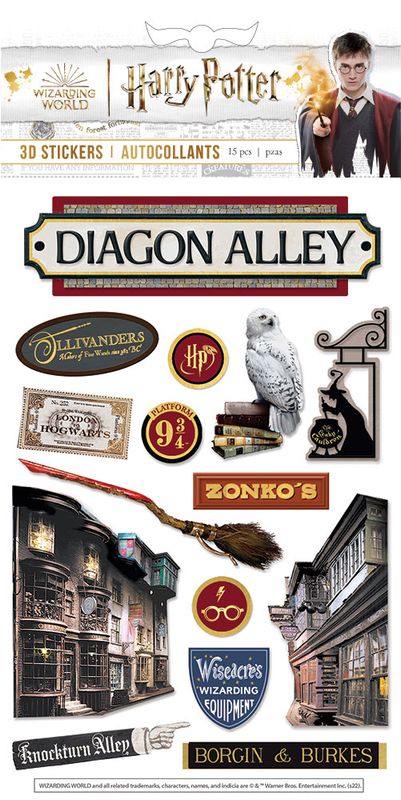 F Paper House Harry Potter Diagon Alley 3D Stickers
